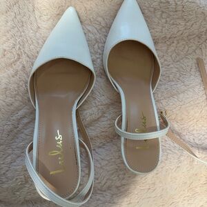 Lulu's Elegant White Pointed-Toe Heels